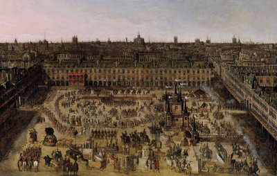 La Place Royale e il Carrousel nel 1612 da French School